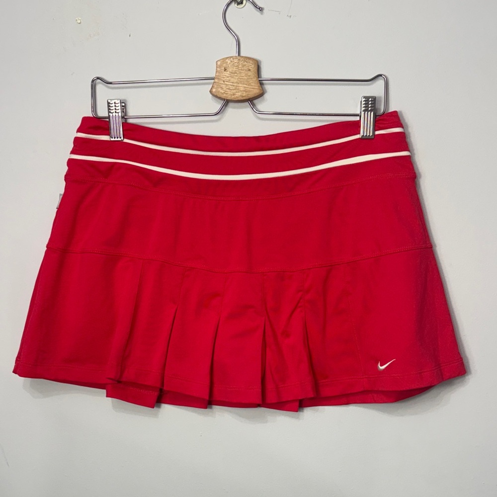 Nike Red Pleated Active Tennis Skirt